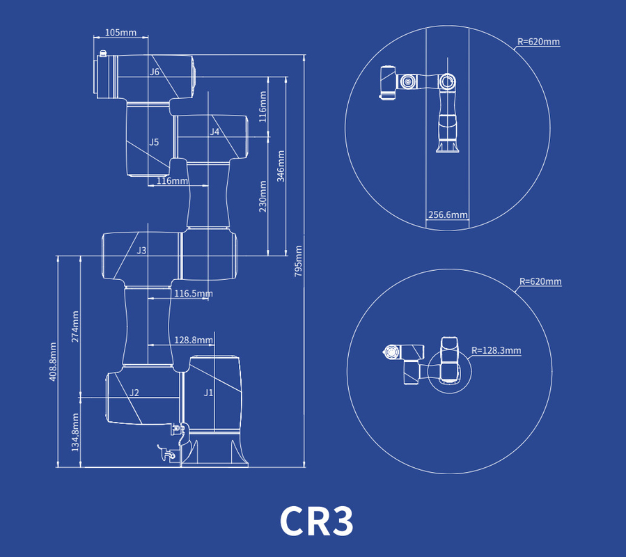 Assembly robot easy to programme with 3kg payload can working alongside human workers