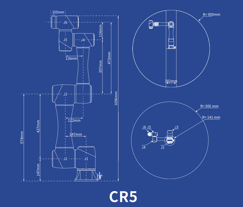 Cooperative Robotic Arm Plc Controlled Robotic Arm Handling Systems Fill Conveyor Belt 900mm