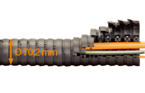 Cable Robot Dress Pack Reinforced Corrugated Hose Is UV Resistant Wear-Resistant