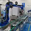 6 Aixs Yaskawa Robot Arm GP180-120 With CNGBS Customized Security Fence As Palletizing Robot