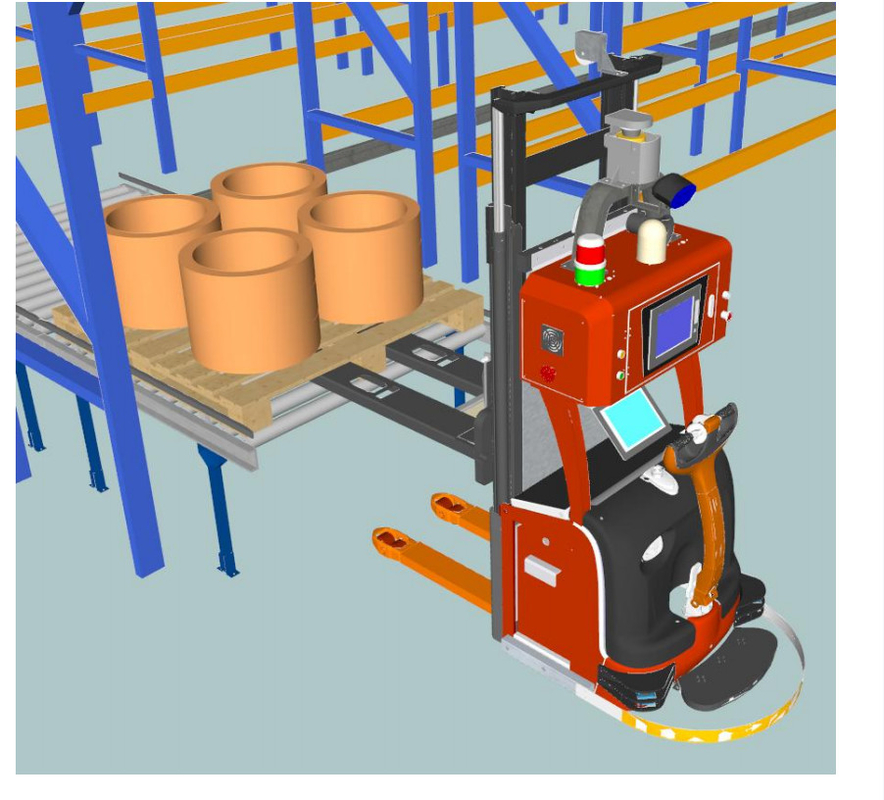 WMS And Production Line Sensors Intelligent Guided Vehicle For Logistics Department