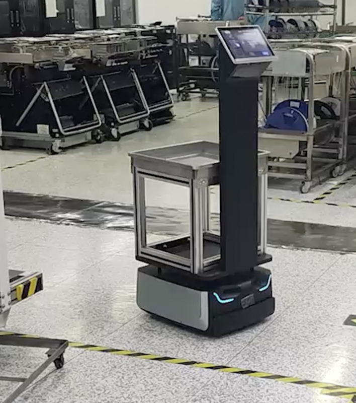 High Speed Autonomous Mobile Robot with HDMI Connectivity Long Battery Life 500M*500M Mapping Area