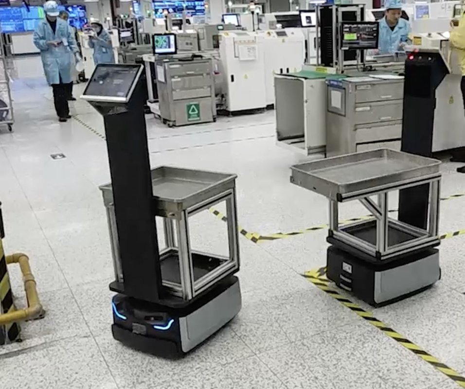 High Speed Autonomous Mobile Robot with HDMI Connectivity Long Battery Life 500M*500M Mapping Area